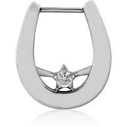 SURGICAL STEEL GRADE 316L HINGED SEPTUM CLICKER