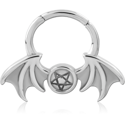 SURGICAL STEEL GRADE 316L HINGED SEPTUM CLICKER