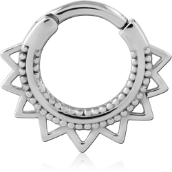 SURGICAL STEEL GRADE 316L HINGED SEPTUM CLICKER