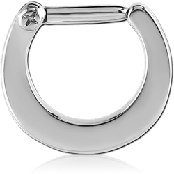 SURGICAL STEEL GRADE 316L HINGED SEPTUM CLICKER RING