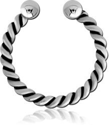 SURGICAL STEEL GRADE 316L FAKE SEPTUM RING - ROPE