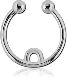 SURGICAL STEEL GRADE 316L FAKE SEPTUM RING - INNER HOOP