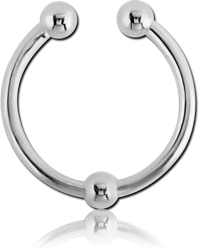 SURGICAL STEEL GRADE 316L FAKE SEPTUM RING - MIDDLE BALL