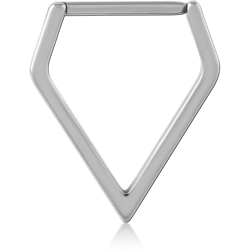 TITANIUM ALLOY DIAMOND SHAPE SEPTUM RING