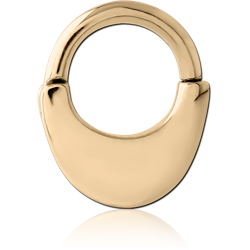 ZIRCON GOLD PVD COATED SURGICAL STEEL GRADE 316L HINGED SEPTUM CLICKER