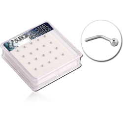 BOX SURGICAL STEEL GRADE 316L 90 DEGREE BALL NOSE STUDS