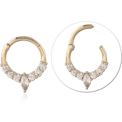14 KARAT GOLD YELLOW JEWELED MULTI PURPOSE CLICKER