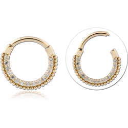 14 KARAT GOLD YELLOW JEWELED MULTI PURPOSE CLICKER