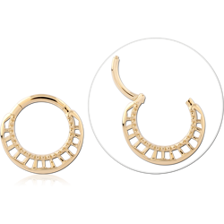 14 KARAT GOLD YELLOW SEAMLESS HINGED CLICKER