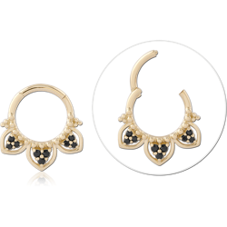 14 KARAT GOLD YELLOW SEAMLESS HINGED CLICKER