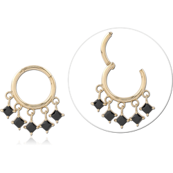 14 KARAT GOLD YELLOW SEAMLESS HINGED CLICKER