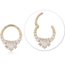 14 KARAT GOLD YELLOW SEAMLESS HINGED CLICKER