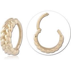 14 KARAT GOLD YELLOW SEAMLESS HINGED CLICKER