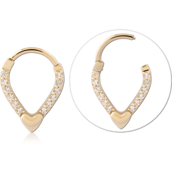 14 KARAT GOLD YELLOW JEWELED MULTI PURPOSE CLICKER