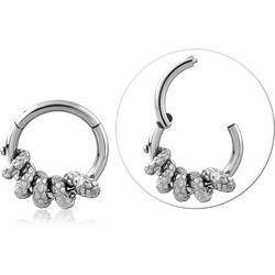 Surgical Steel Grade 316L Round Hinged Segment Ring