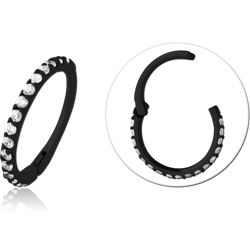 BLACK PVD COATEDE SURGICAL STEEL GRADE 316L JEWELED MULTI PURPOSE CLICKER