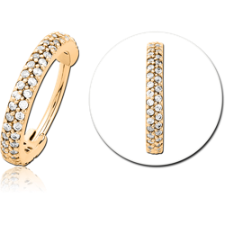 GOLD PVD 18K COATED SURGICAL STEEL GRADE 316L JEWELED MULTI PURPOSE CLICKER