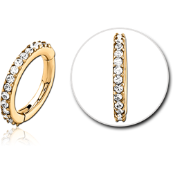 GOLD PVD 18K COATED SURGICAL STEEL GRADE 316L JEWELED MULTI PURPOSE CLICKER