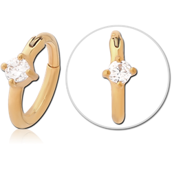 GOLD PVD 18K COATED SURGICAL STEEL GRADE 316L JEWELED MULTI PURPOSE CLICKER