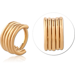 GOLD PVD 18K COATED SURGICAL STEEL GRADE 316L HINGED SEGMENT RING