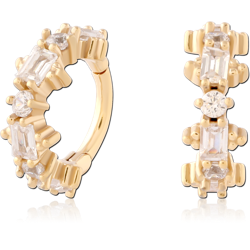 GOLD PVD 18K COATED SURGICAL STEEL GRADE 316L JEWELED MULTI PURPOSE CLICKER