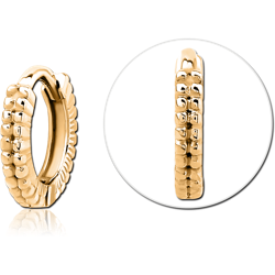 GOLD PVD 18K COATED SURGICAL STEEL GRADE 316L MULTI PURPOSE HUGGIE PIERCING