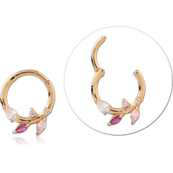 STERLING 925 SILVER GOLD PLATED 18K JEWELED MULTI PURPOSE CLICKER