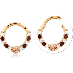 STERLING 925 SILVER GOLD PVD 18K JEWELED MULTI PURPOSE CLICKER