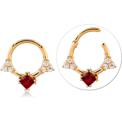 STERLING 925 SILVER GOLD PVD 18K JEWELED MULTI PURPOSE CLICKER