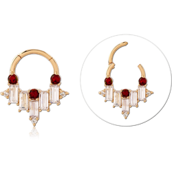 STERLING SILVER 925 18 KARAT GOLD YELLOW PLATED JEWELED MULTI PURPOSE CLICKER