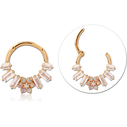 STERLING SILVER 925 18 KARAT GOLD YELLOW PLATED JEWELED MULTI PURPOSE CLICKER