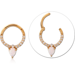 STERLING SILVER 925 18 KARAT GOLD YELLOW PLATED JEWELED MULTI PURPOSE CLICKER