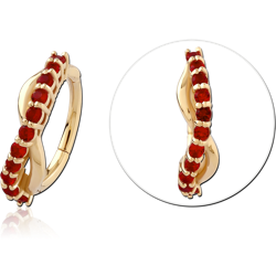 STERLING SILVER 925 18 KARAT GOLD YELLOW PLATED JEWELED MULTI PURPOSE CLICKER