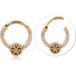 STERLING 925 SILVER GOLD PLATED 18K JEWELED MULTI PURPOSE CLICKER