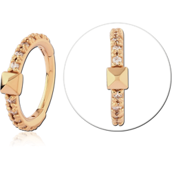 STERLING 925 SILVER GOLD PLATED 18K JEWELED MULTI PURPOSE CLICKER