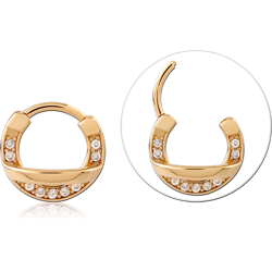 STERLING 925 SILVER GOLD PLATED 18K JEWELED MULTI PURPOSE CLICKER