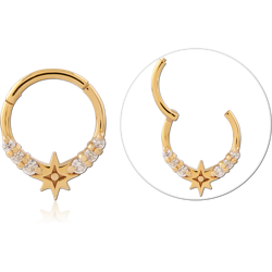 STERLING 925 SILVER GOLD PLATED 18K JEWELED MULTI PURPOSE CLICKER