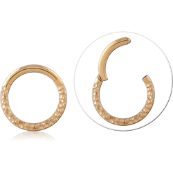 GOLD PVD 18K COATED TITANIUM ALLOY HINGED SEGMENT RING