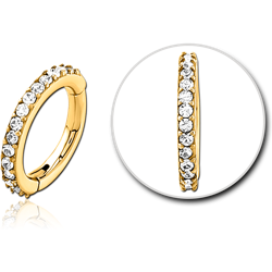 GOLD PVD COATED SURGICAL STEEL GRADE 316L JEWELED MULTI PURPOSE CLICKER