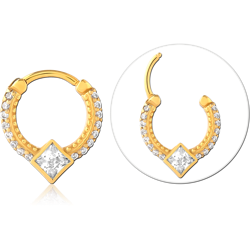 GOLD PVD COATED SURGICAL STEEL GRADE 316L JEWELED MULTI PURPOSE CLICKER