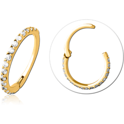 GOLD PVD COATEDE SURGICAL STEEL GRADE 316L JEWELED MULTI PURPOSE CLICKER