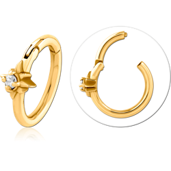 GOLD PVD COATED SURGICAL STEEL GRADE 316L JEWELED MULTI PURPOSE CLICKER