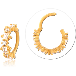 GOLD PVD COATED SURGICAL STEEL GRADE 316L JEWELED MULTI PURPOSE CLICKER