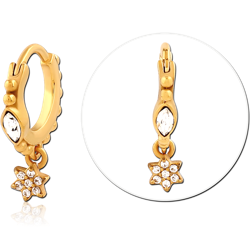 GOLD PVD COATED SURGICAL STEEL GRADE 316L JEWELED MULTI PURPOSE CLICKER