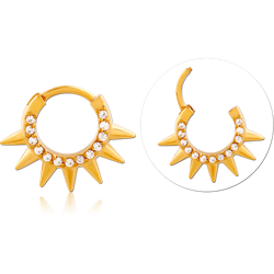 GOLD PVD COATED SURGICAL STEEL GRADE 316L JEWELED MULTI PURPOSE CLICKER