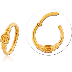 GOLD PVD COATED SURGICAL STEEL GRADE 316L HINGED  CLICKER