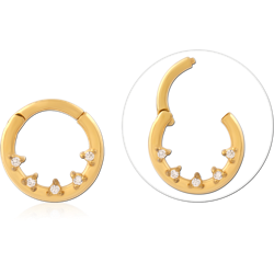 GOLD PVD COATED SURGICAL STEEL GRADE 316L JEWELED MULTI PURPOSE CLICKER