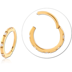 GOLD PVD COATED SURGICAL STEEL GRADE 316L JEWELED MULTI PURPOSE CLICKER SPECIAL NEW DESIGN