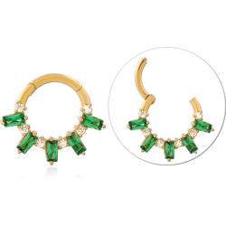 GOLD PVD COATED SURGICAL STEEL GRADE 316L JEWELED MULTI PURPOSE CLICKER