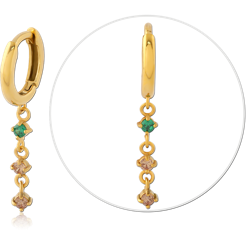 GOLD PVD COATED SURGICAL STEEL GRADE 316L JEWELED MULTI PURPOSE CLICKER